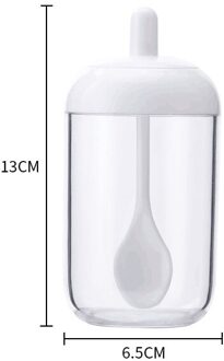 Kruiden Flessen Glas Specerij Opslag Containers Kruiderij Pot Kruidkruik Met Lepel Honing Pot Olie Borstel Fles Kitchen Tools stijl-8