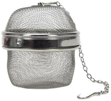 Kruiden-/theebol 7cm zilver