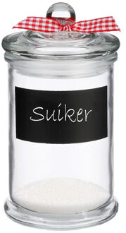Kruidenpotjes/voorraadpotjes met krijtvlak - 4x stuks - 350 ml - glas
