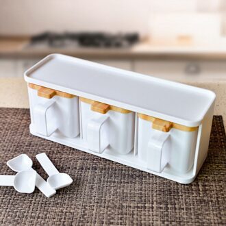 Kruidkruik Kruiden Doos Plastic Zout Peper Keuken Komijnpoeder Opslag Fles Helder Transparant Rack Kruiderij Set Gereedschap