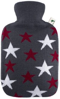 Kruik gebreid grijs met sterren 2 liter