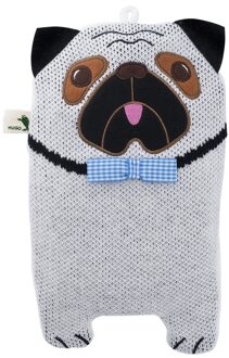 Kruik - mopshond hoes - 0,8 liter - warmwaterkruik - honden knuffel - voor kinderen Multi