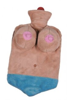 Kruik - sexy vrouw - met borsten en blauwe slip - 1,5 liter - 35 x 20 cm - warmwaterkruik Multi