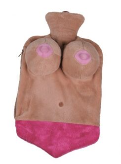 Kruik - sexy vrouw - met borsten en roze slip - 1,5 liter - 35 x 20 cm - warmwaterkruik