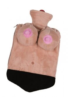 Kruik - sexy vrouw - met borsten en zwarte slip - 1,5 liter - 35 x 20 cm - warmwaterkruik Multi