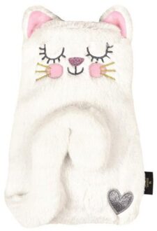 kruikenzak Kitty 36 x 19 cm polyester/rubber wit/roze