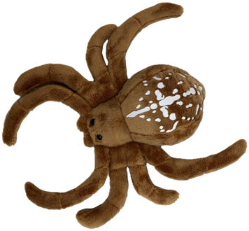 Kruisspin knuffel - 24 cm - bruin - spinnen - dieren