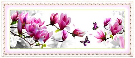 Kruissteek DIY Handgemaakte Handwerk Set Borduurwerk Kit Precieze Gedrukt Cross-Stitching Set Woondecoratie-Magnolia