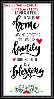 Kruissteek Kits Borduren Handwerken Chinese Kruissteek Dmc Sweet Home Gedrukt Kruissteek Decor Sets Home Decor Happy family / 11CT Pre-Printed