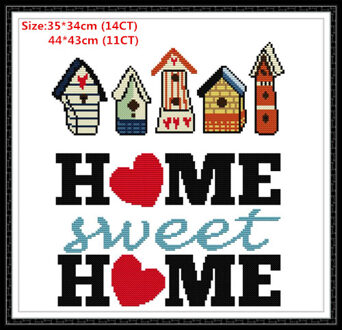 Kruissteek Kits Borduren Handwerken Chinese Kruissteek Dmc Sweet Home Gedrukt Kruissteek Decor Sets Home Decor Sweet home / 14CT Pre-Printed
