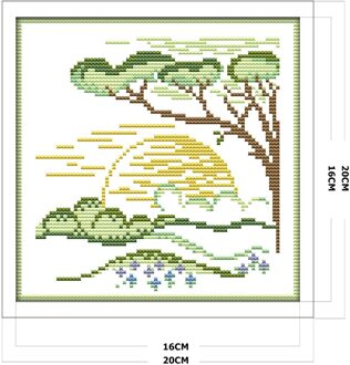 Kruissteek Kits Canvas 4 Seizoenen Landscape14CT Stamped Borduren Handwerken Diy Ambachten Handgemaakte Woondecoratie