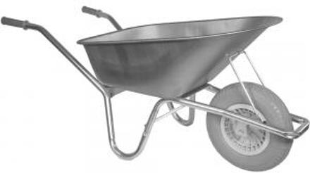Kruiwagen verzinkt 85 liter met anti-lek kruiwagenwiel