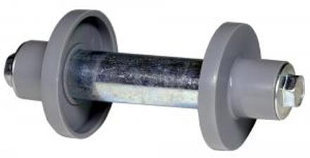 Kruiwagenwiel as inclusief doppen 13 cm