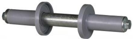 Kruiwagenwiel as inclusief doppen 19 cm