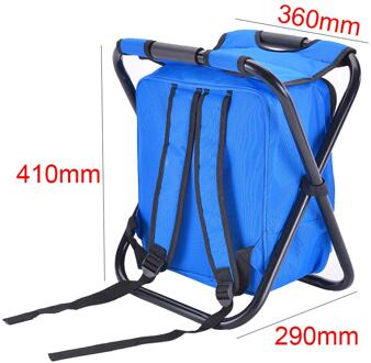 Kruk Draagbare Rugzak Seat Bag Outdoor Opvouwbare Camping Vissen Stoel Stevige Comfortabele Economie Vissen Stoel blauw
