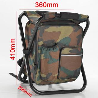 Kruk Draagbare Rugzak Seat Bag Outdoor Opvouwbare Camping Vissen Stoel Stevige Comfortabele Economie Vissen Stoel camouflage