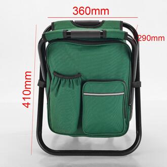 Kruk Draagbare Rugzak Seat Bag Outdoor Opvouwbare Camping Vissen Stoel Stevige Comfortabele Economie Vissen Stoel groen