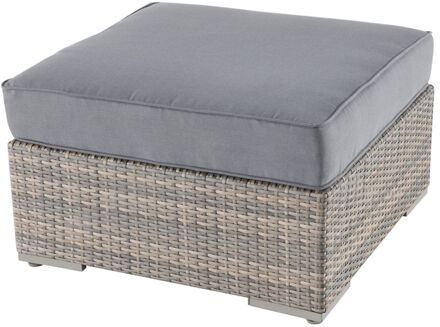 Kruk Julieta - Aluminium/wicker - Bruin - L 77cm X B 77cm