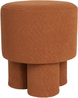 Kruk 'Lonetta' Bouclé, kleur Roodbruin