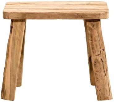 Kruk Quincy - Teak - 36x40x30 Cm - Teakhout - Bruin