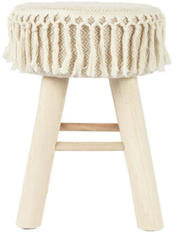 Krukje - hout - beige - bohemian - ibiza - decoratie