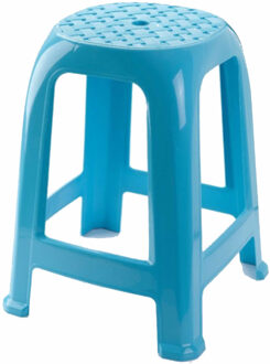 Krukje - lichtblauw - kunststof - 46,5 cm - keuken/badkamer opstapje