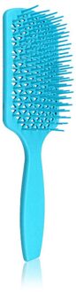 Krullend Haar Kam Hoofdhuid Massage Hollow-Out Grid Haarverzorging Borstel Plastic Haargroei Kappers Douche Borstel Glad Haar kam lucht blauw