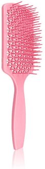 Krullend Haar Kam Hoofdhuid Massage Hollow-Out Grid Haarverzorging Borstel Plastic Haargroei Kappers Douche Borstel Glad Haar kam roze