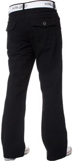 Kruze Heren Bootcut Denim Jeans Zwart - 32W/34L