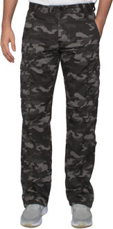 Kruze Heren Cargo Combat Broek Donkergrijs - 46W/32L