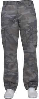 Kruze Heren Cargo Combat Broek Grijs