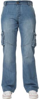 Kruze heren Cargo Combat Jeans - Lichtblauw - 38W/32L