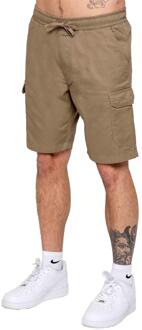Kruze Heren Cargo Korte Broek Beige