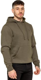 Kruze | Heren fleece hoodie - maat S Kaki