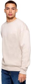 Kruze | Heren oversized sweatshirt met ronde hals Beige - 2XL