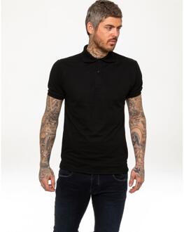 Kruze Heren Poloshirt Korte Mouw Zwart - S