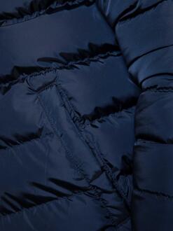 Kruze Heren Quilted Zip Up Jas Blauw