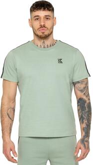 Kruze | Heren Tape T-Shirt - maat S Groen