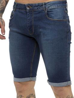 Kruze van Enzo | Heren Skinny Fit Denim Shorts Blauw - 30 (Taille)