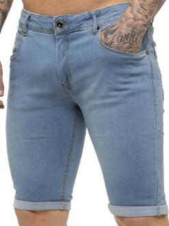 Kruze van Enzo | Heren Skinny Fit Denim Shorts Blauw - 40 (Taille)