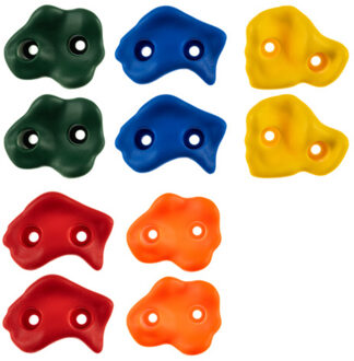 Kruzzel Klimgrepen - 30x stuks - multi color - PP - voor kinderen - klimstenen