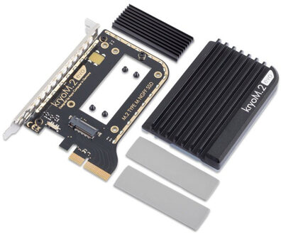 kryoM.2 evo PCIe 3.0 x4 Adapter voor M.2 NGFF PCIe SSD, M-key Adapter