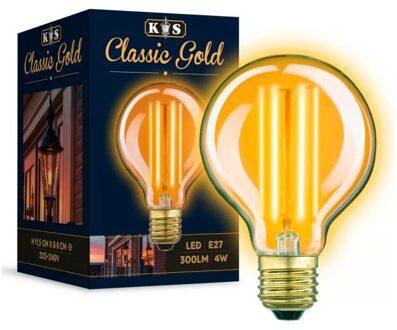 KS Verlichting LED Lamp Classic Gold Globe 4W