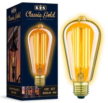 KS Verlichting LED Lamp Classic Gold Rustic 4W