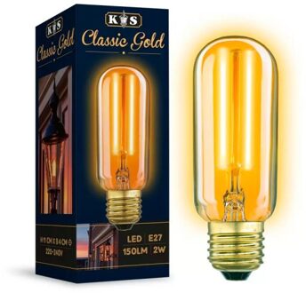 KS Verlichting LED Lamp Classic Gold Tube 2W