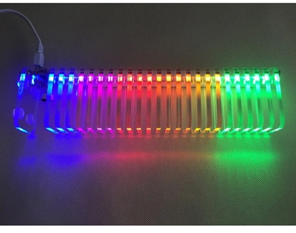 KS25 Sound Control VU Meter Crystal Sound Column o Level Meter LED Music Spectrum DIY Kits VU Tower for Home Theater