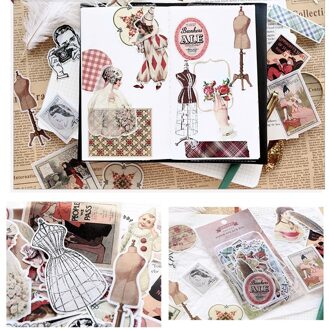 KSCRAFT 60pcs Oude Dagen Velijn Stickers voor Scrapbooking Gelukkig Planner/Card Making/Journaling Project