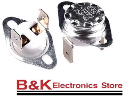 KSD302 16A 250V 40-130 degree Ceramic KSD301 Normally Closed Temperature Switch Thermostat 45 55 60 65 70 75 80 85