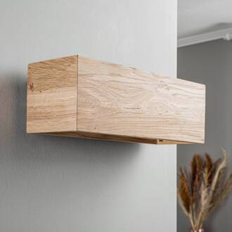 Kubiko wandlamp, eiken geolied licht hout