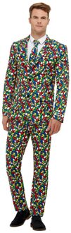 Kubus Kostuum | Kleurige Blokjes Rubiks Kubus | Man | Large | Carnaval kostuum | Verkleedkleding